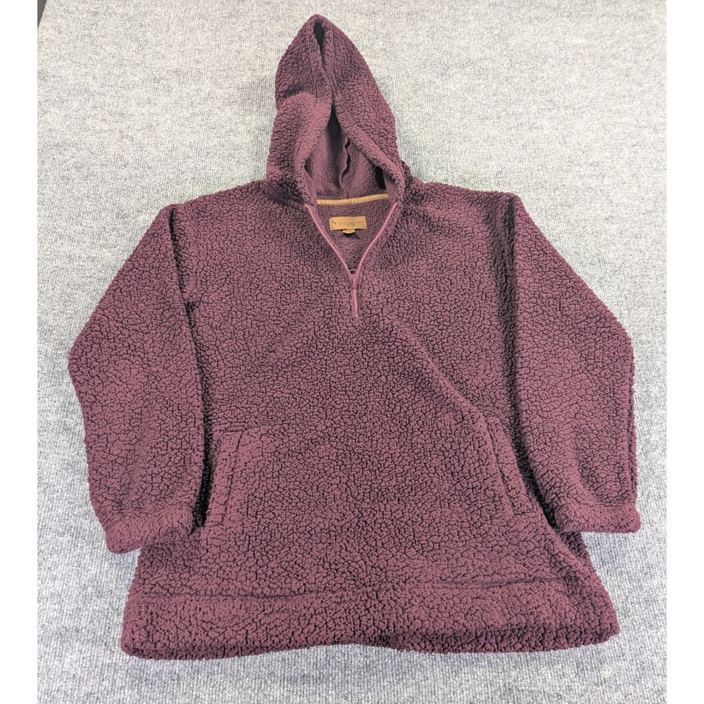 Koolaburra by UGG Sherpa Hoodie Pullover Women's Size Small Burgundy Pockets